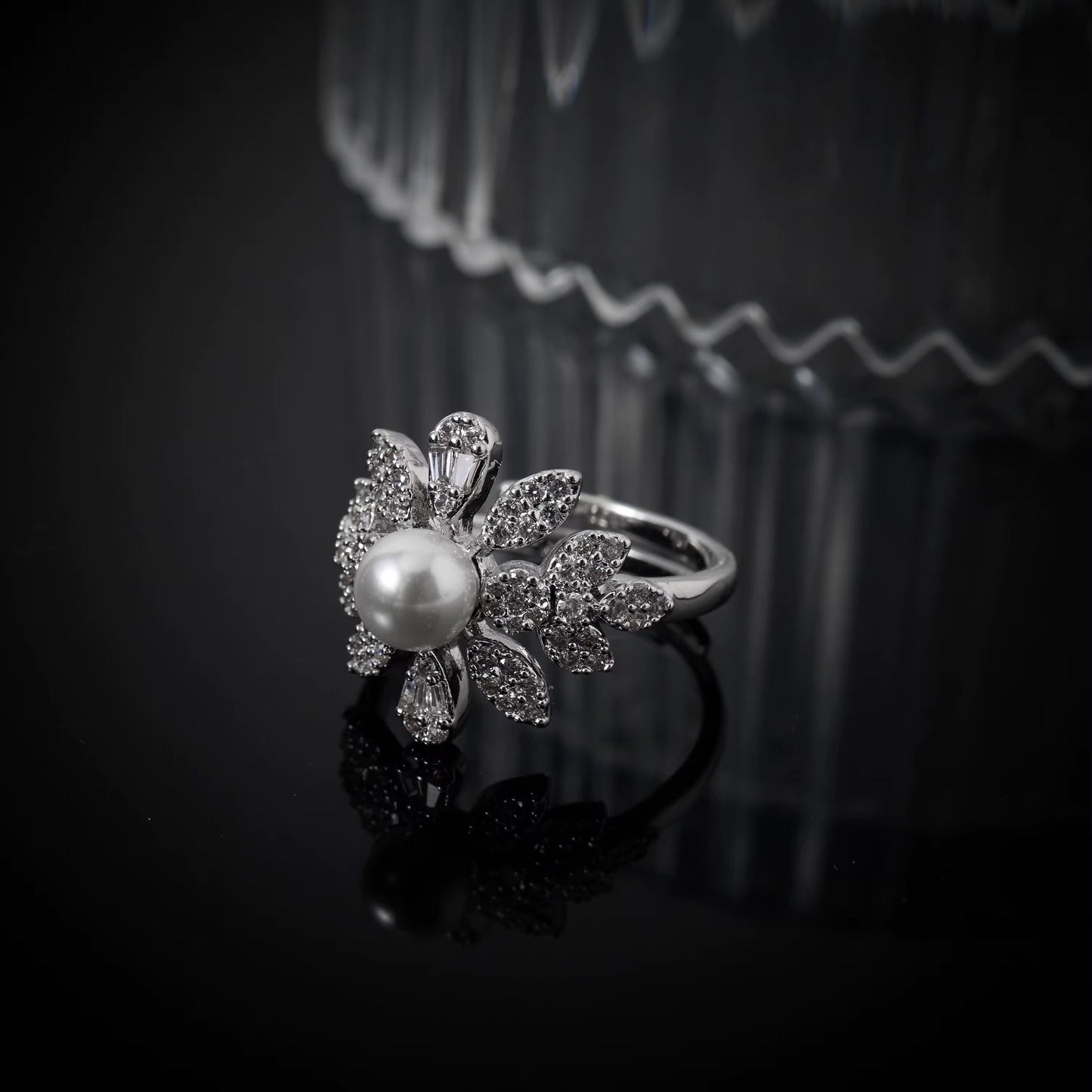 Luxury Zirconia & Pearl Jewelry Set: Diamond Precision | Silver Plated & Hypoallergenic