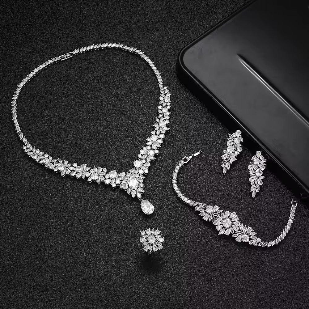 Luxury Zircon Jewelry – Diamond Precision & Premium Silver Plated