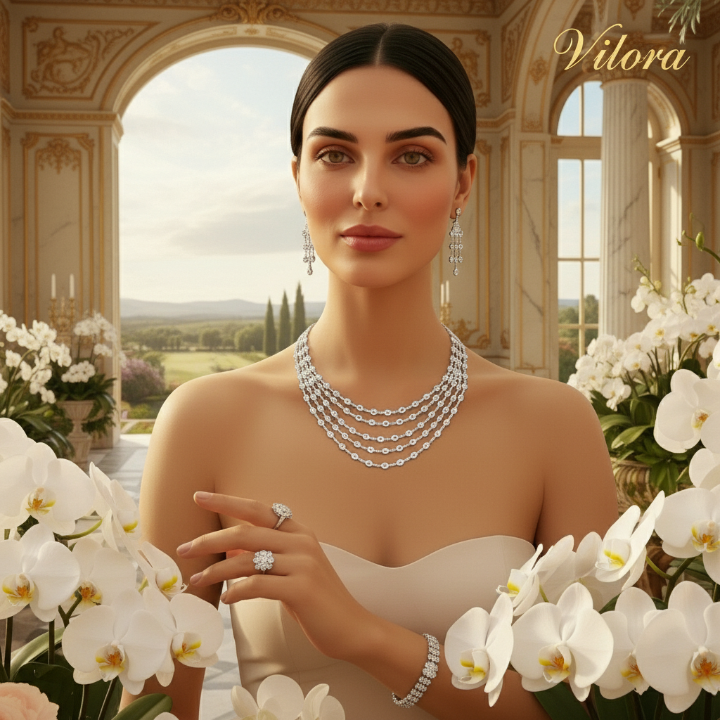 طقم مجموعة الزركون الفاخرة