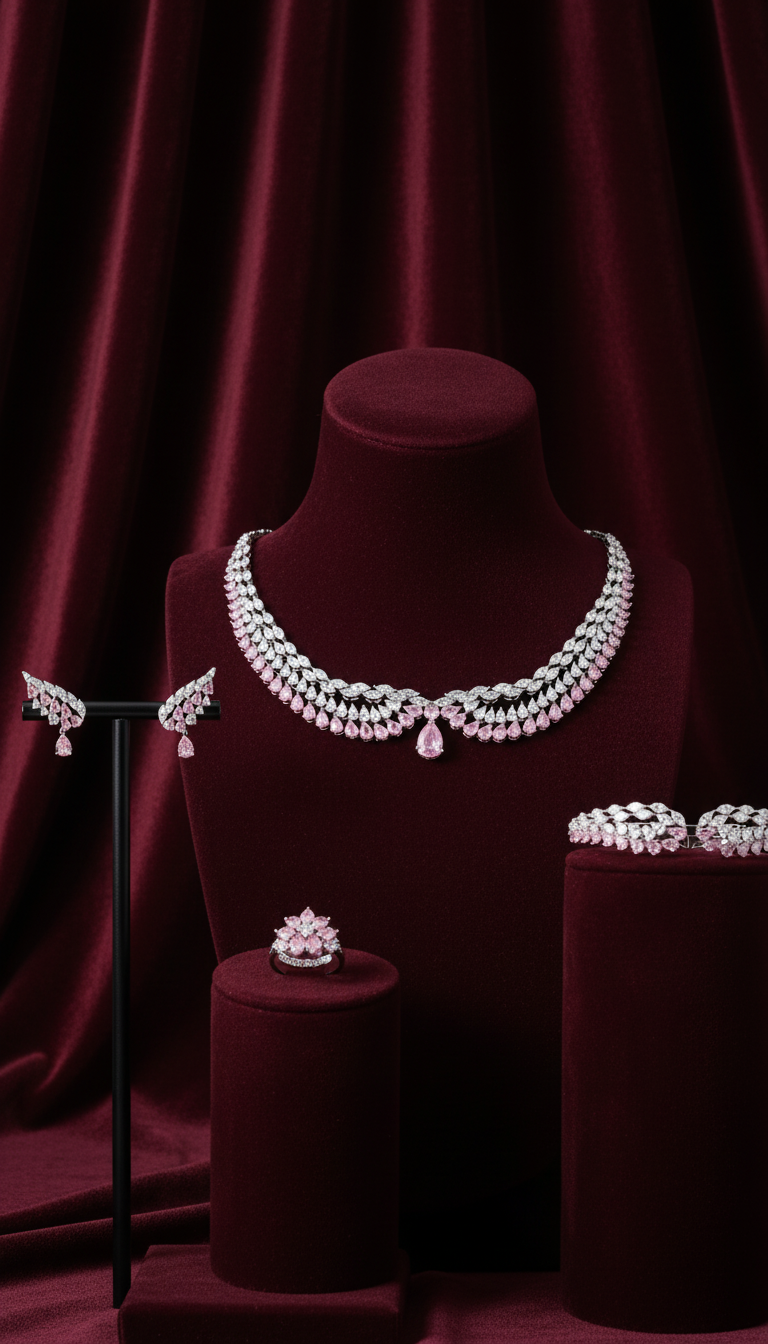 Luxury Zirconia Jewelry Set: Diamond Precision & Enduring Luster