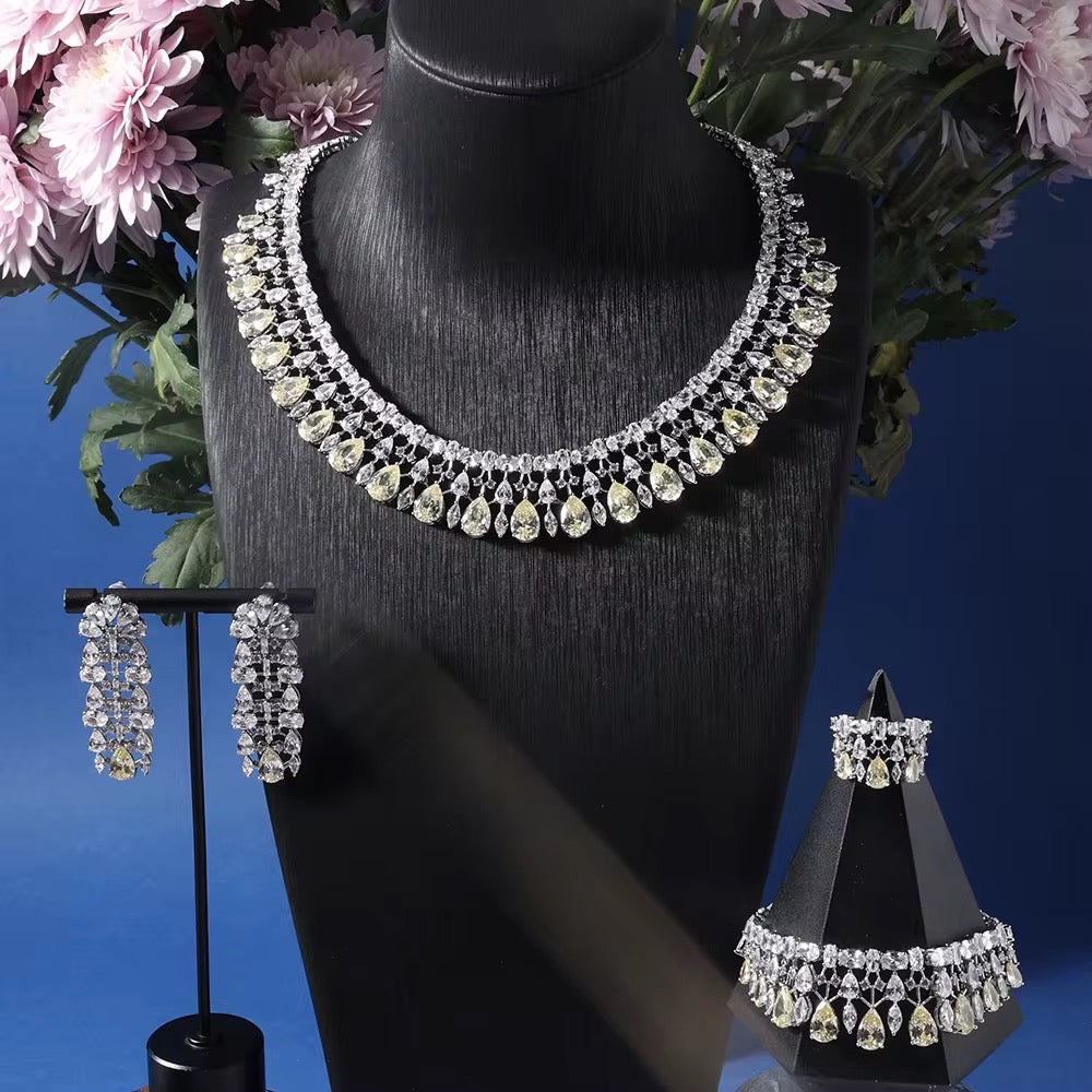 Luxury Zirconia Jewelry: Diamond Precision | High-Quality Silver Plated & Hypoallergenic