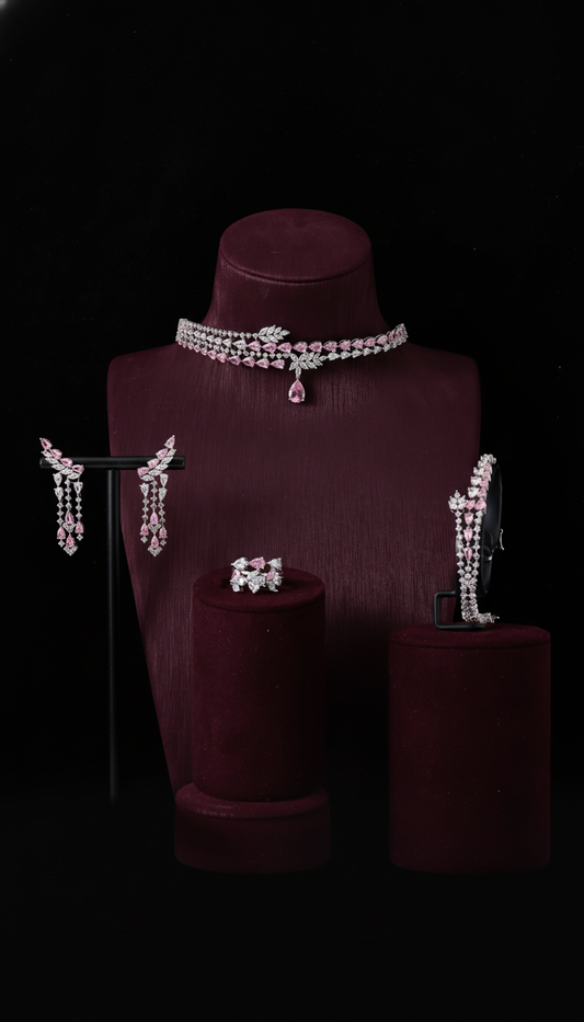 طقم زركونيا فاخر: دقة ماسية | بريق ساحر يشبه الماس