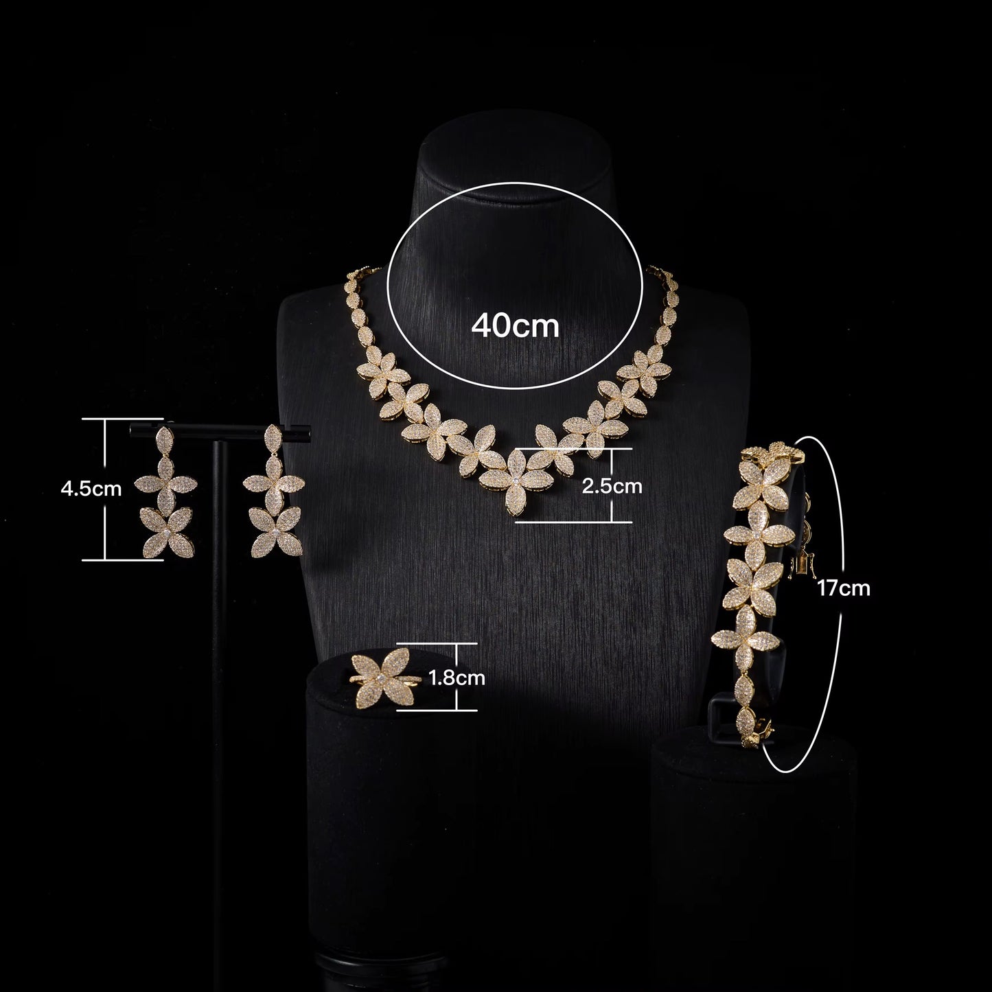 مجوهرات الزركونيا الفاخرة: دقة الماس | مطلية بالفضة عالية الجودة ومضادة للحساسية