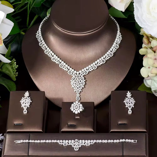 Luxury Zirconia Jewelry Set: Diamond Precision & Premium Quality