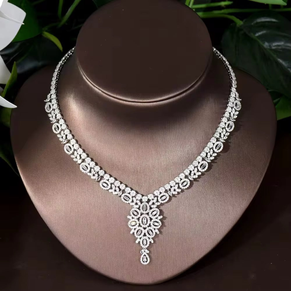 Luxury Zirconia Jewelry Set: Diamond Precision & Premium Quality