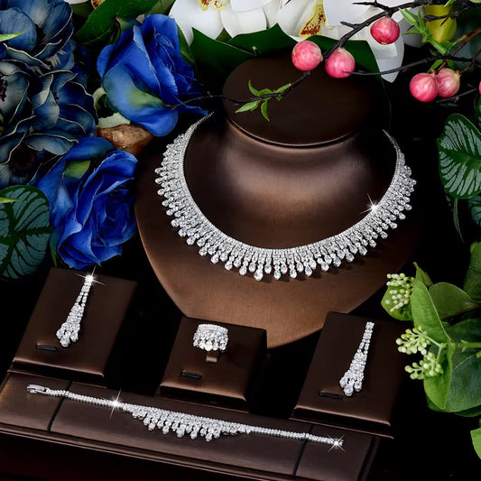 مجوهرات الزركونيا الفاخرة: دقة الألماس | مطلية بالروديوم والذهب الأبيض