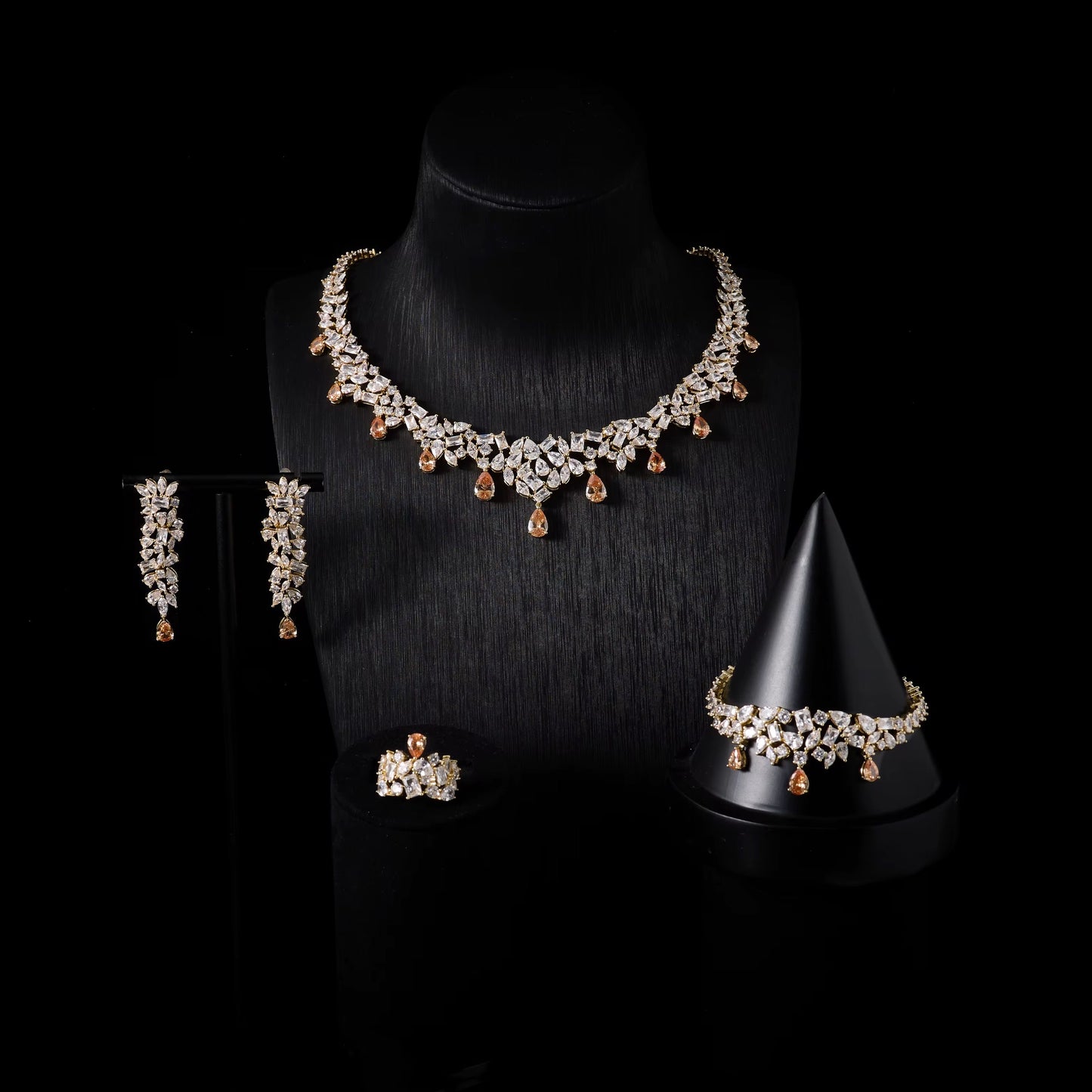 Luxury Zirconia Jewelry: "Diamond Precision," Silver Plated & Hypoallergenic