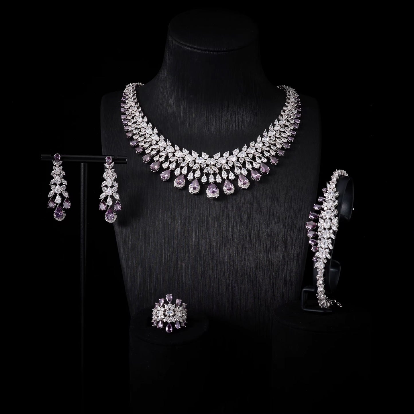 Luxury Zirconia Jewelry: "Diamond Precision," Silver Plated & Hypoallergenic