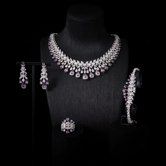 Luxury Zirconia Jewelry: "Diamond Precision," Silver Plated & Hypoallergenic