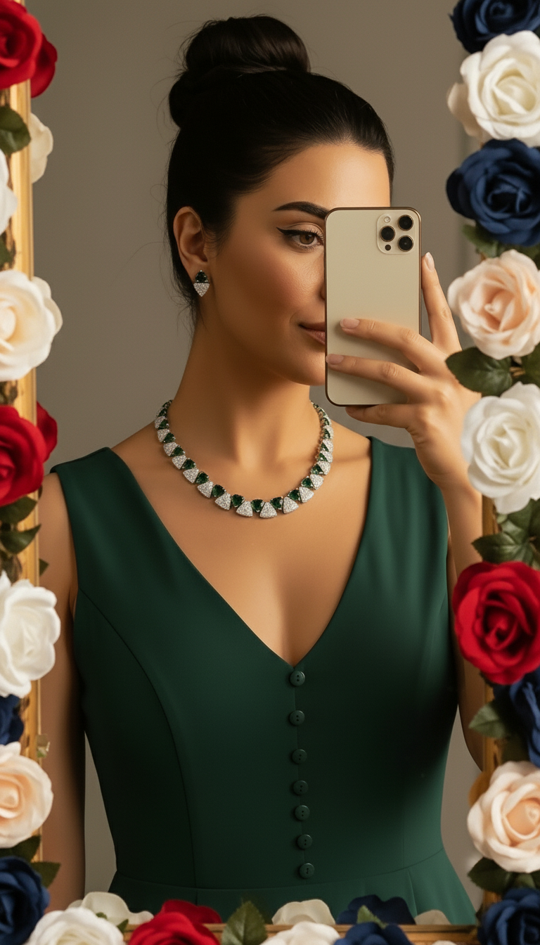 Luxury White Gold Plated Zircon Jewelry Set