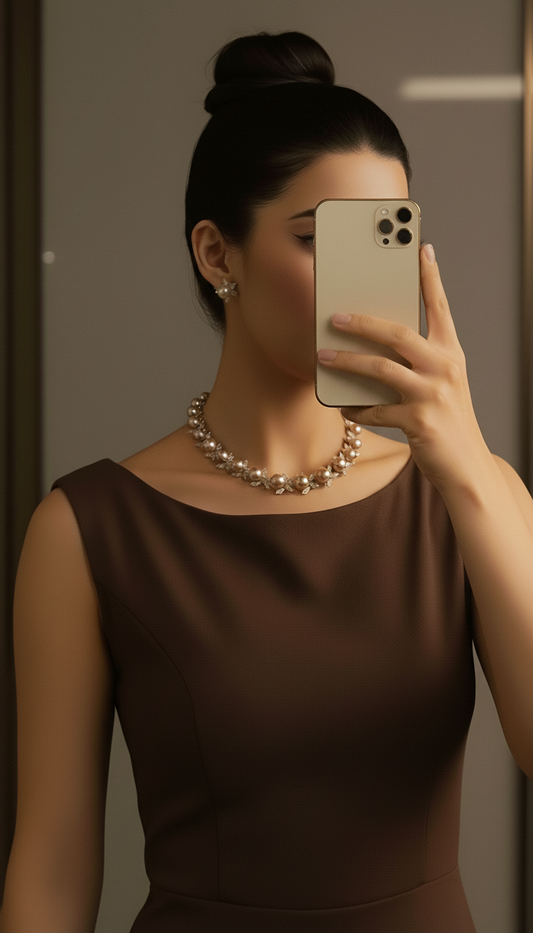 Pearl & Zircon Set with Diamond Brillian